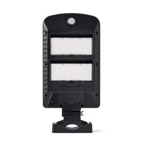 Hyper Tough 1500 Lumens Solar Powered Motion Street and Area Light Dusk to Dawn Pole Mount, Black, 120° Beam Angle